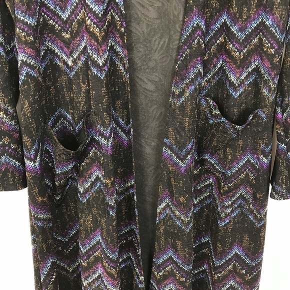 Lularoe Sarah Long Chevron Duster Sweater Small - Picture 3 of 6